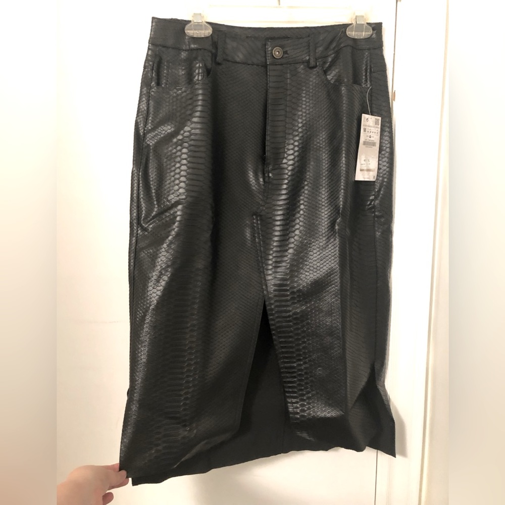 Zara faux snake skin pencil skirt